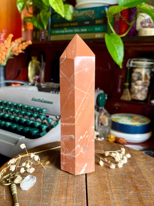 big red jasper tower - lil shop of light & love