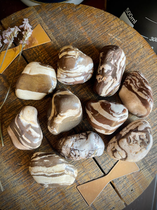 zebra jasper | large tumbled