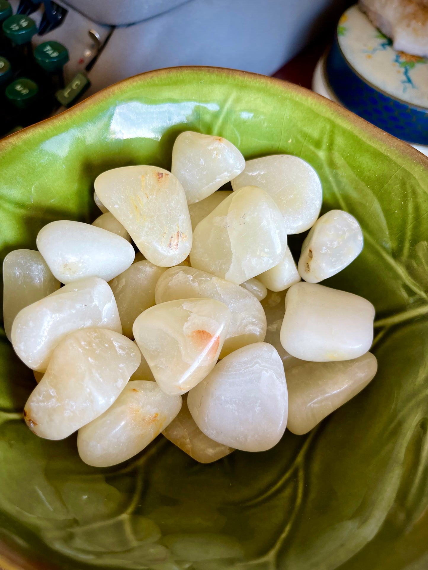 yellow calcite | tumbled