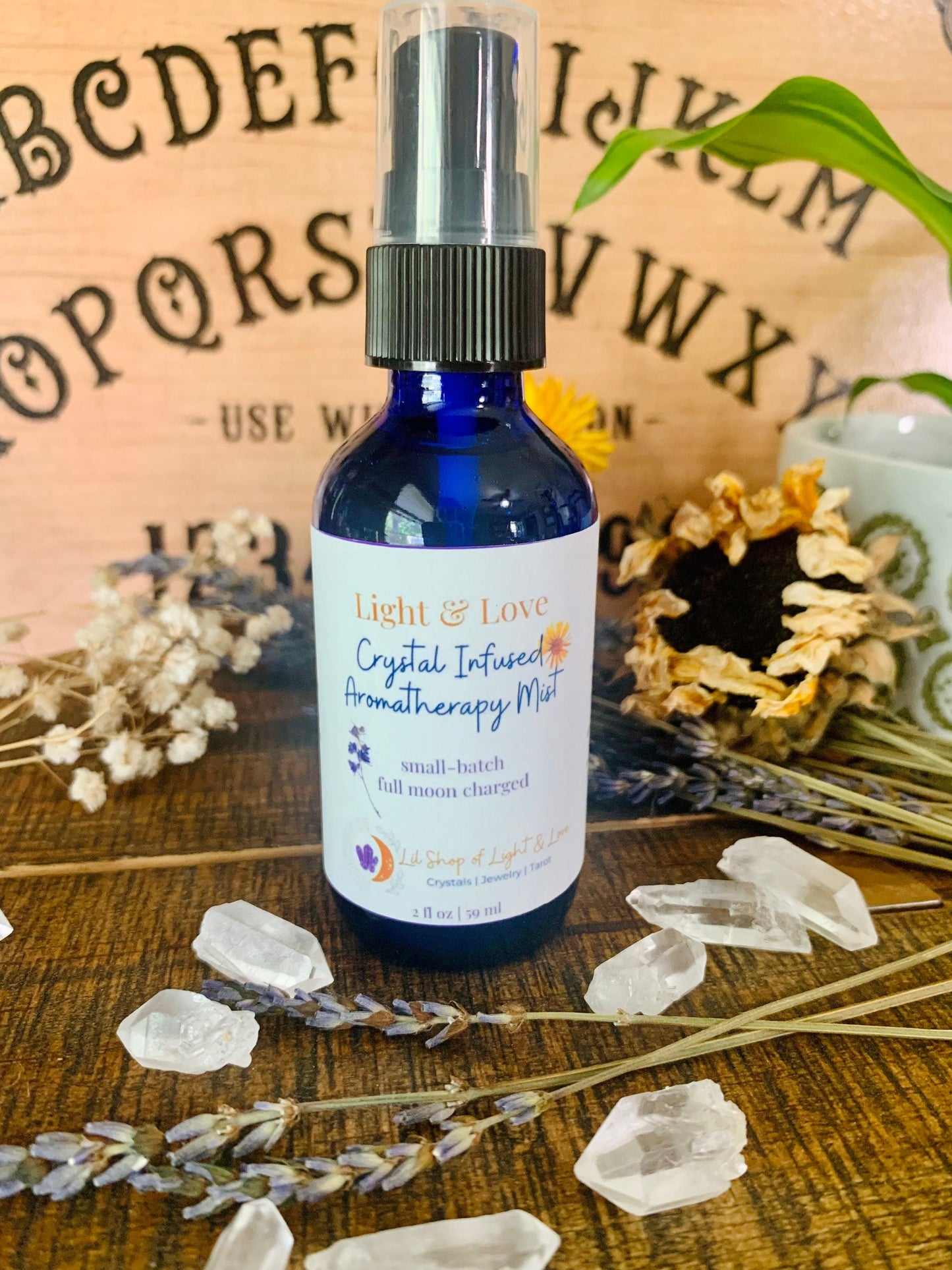 light & love crystal-infused aromatherapy mist - Lil Shop of Light & Love