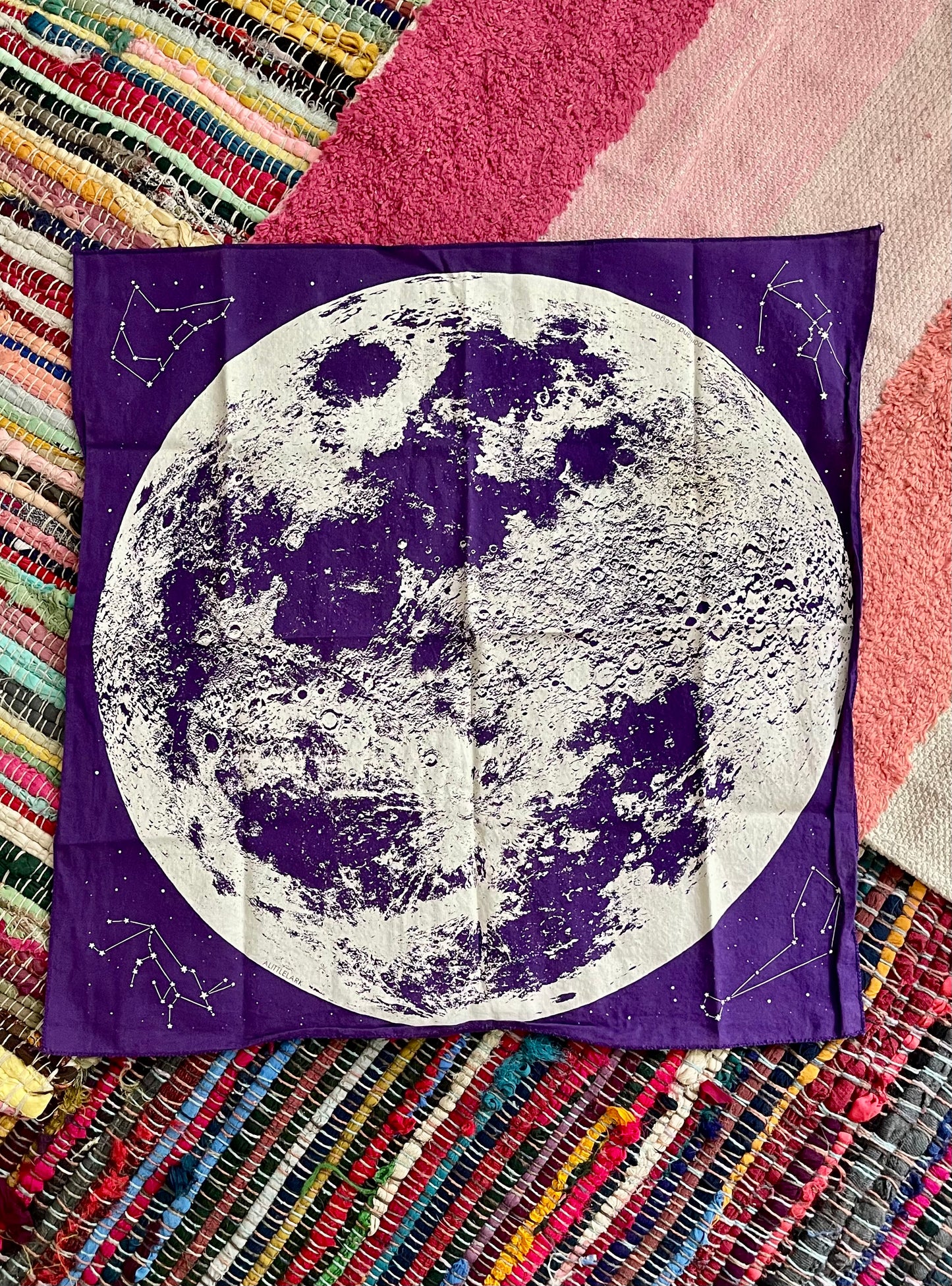 moon altar or tarot cloth (used)