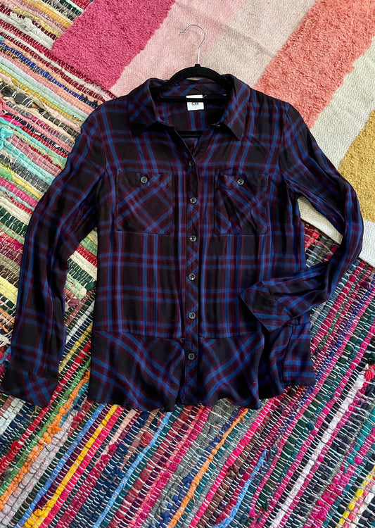 flannel blouse (used) - Lil Shop of Light & Love