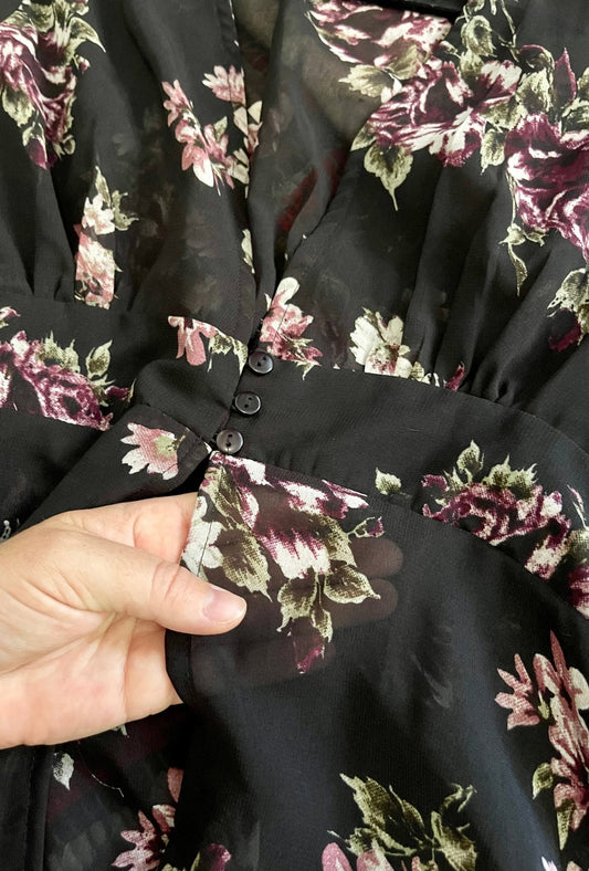 long, sheer button up dress (used) - Lil Shop of Light & Love