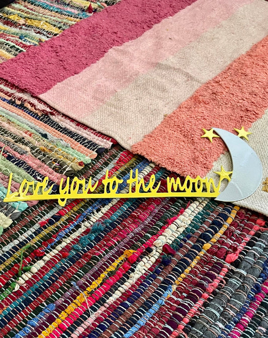 “love you to the moon” sign (used) - Lil Shop of Light & Love