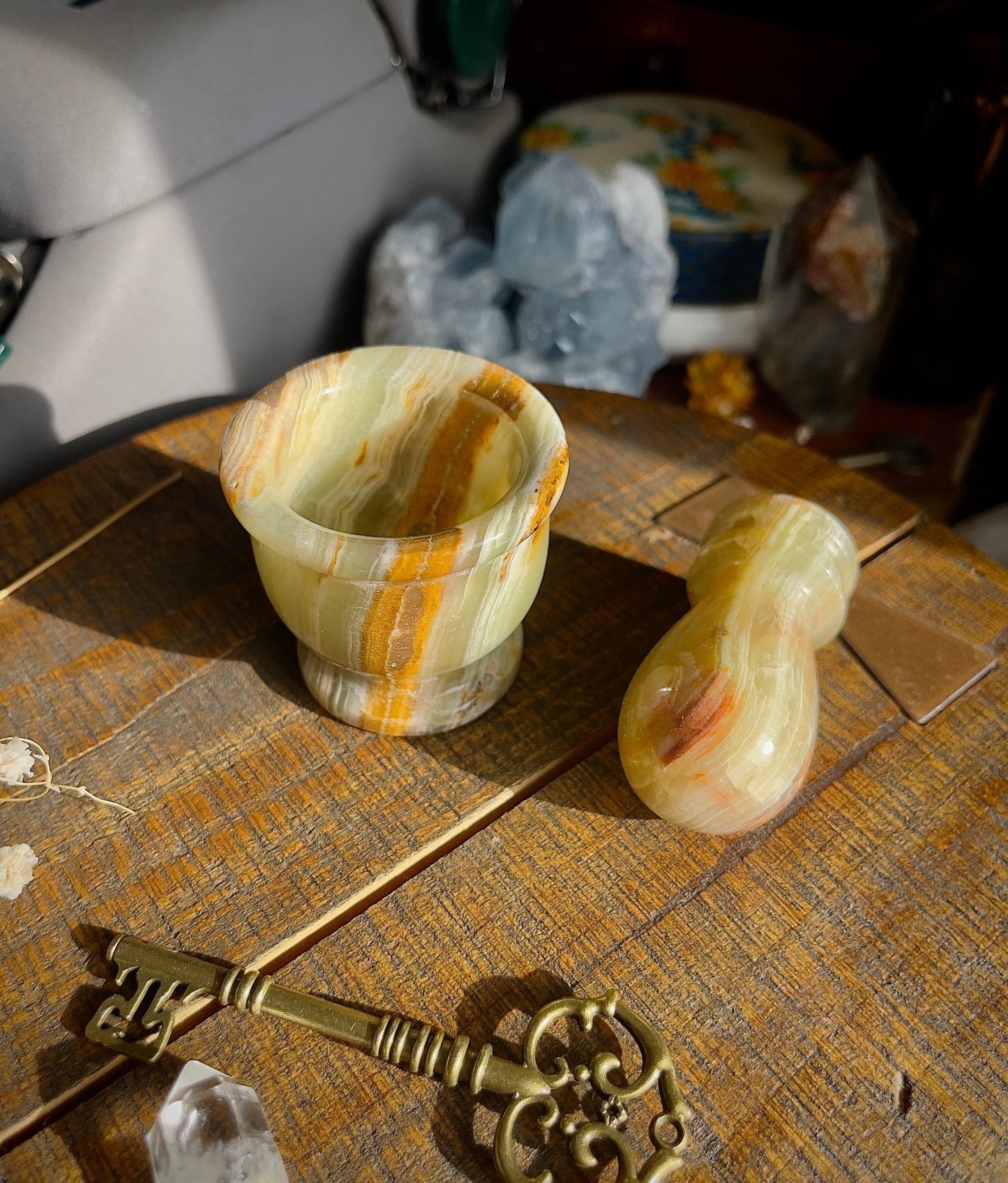 mini natural onyx mortar & pestles - lil shop of light & love