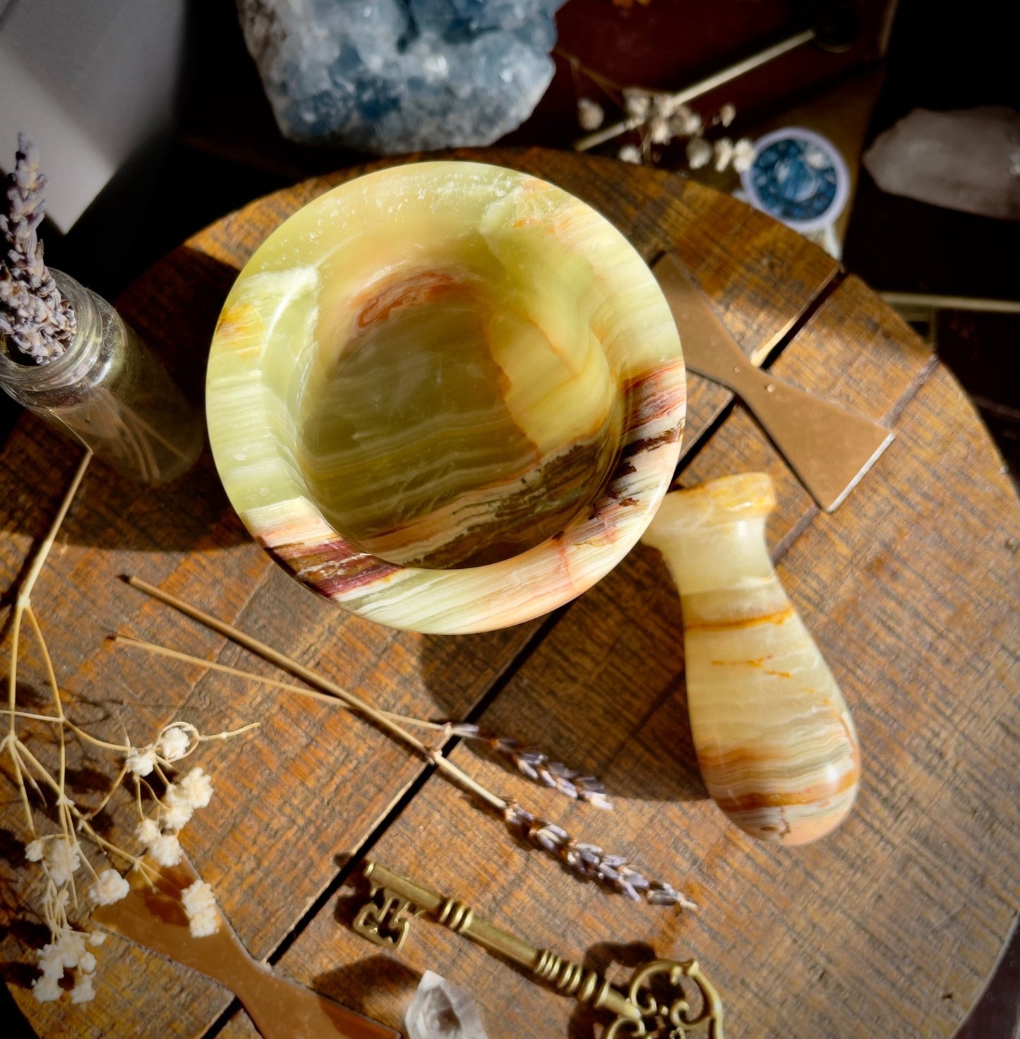 natural onyx mortar & pestle - lil shop of light & love