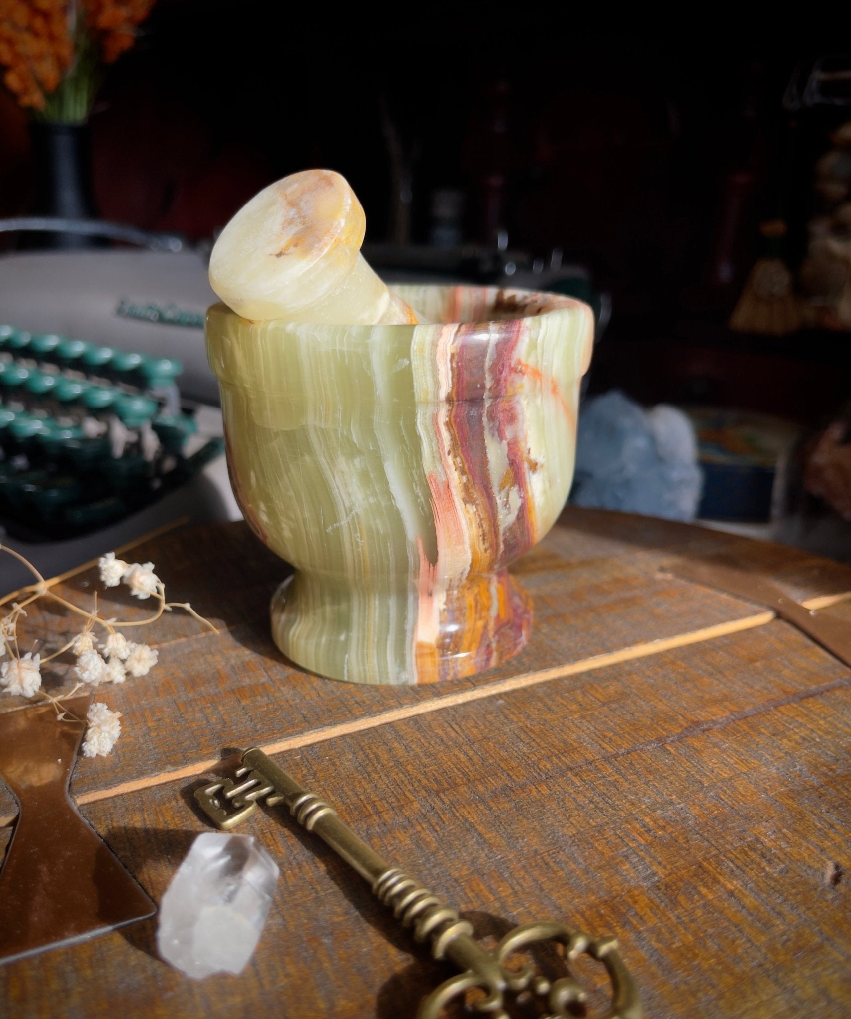 natural onyx mortar & pestle - lil shop of light & love