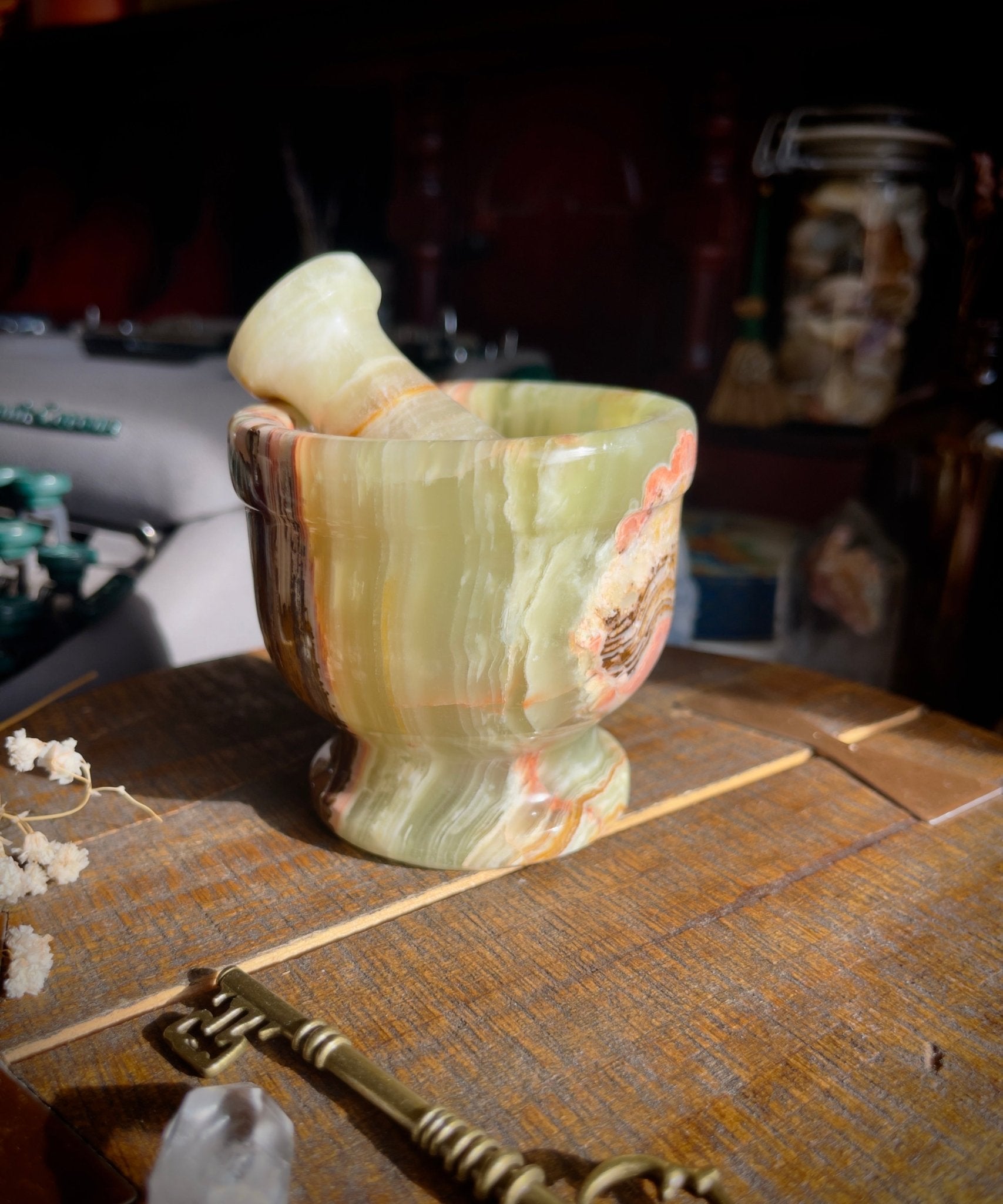 natural onyx mortar & pestle - lil shop of light & love