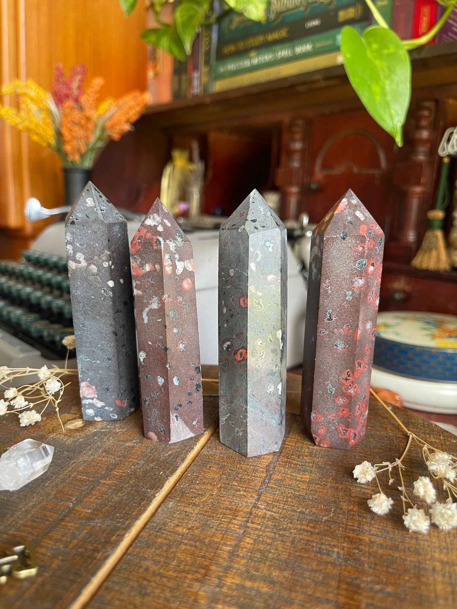 plum blossom jasper towers - lil shop of light & love