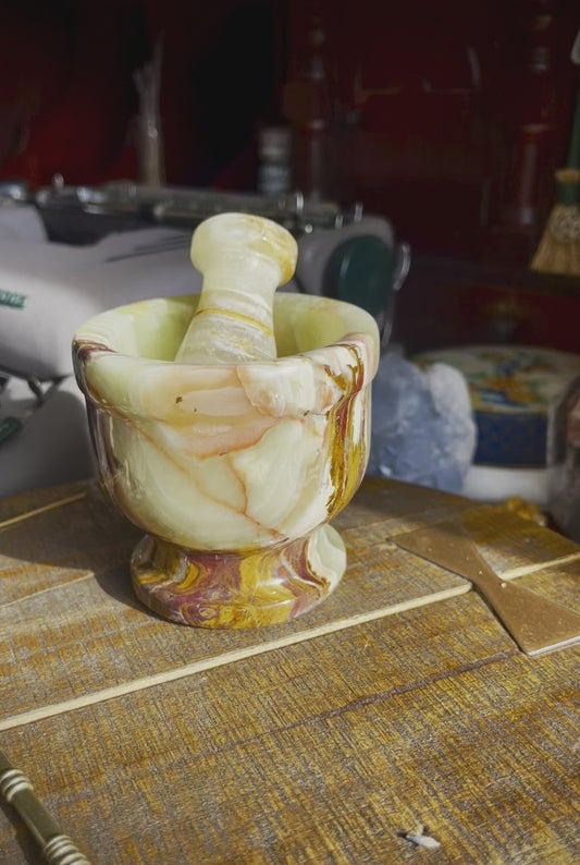 natural onyx mortar & pestle