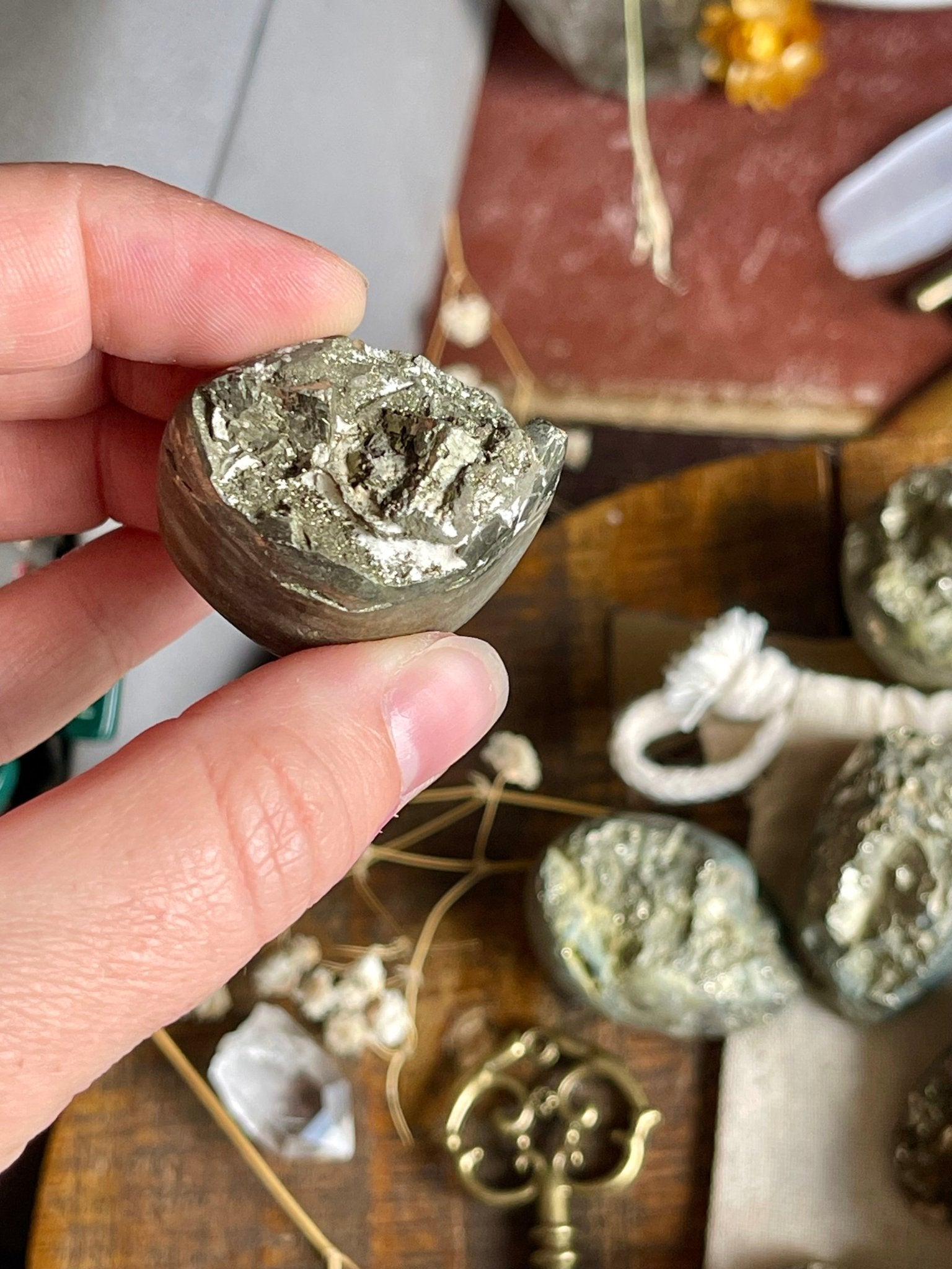 pyrite stones | partially tumbled - lil shop of light & love