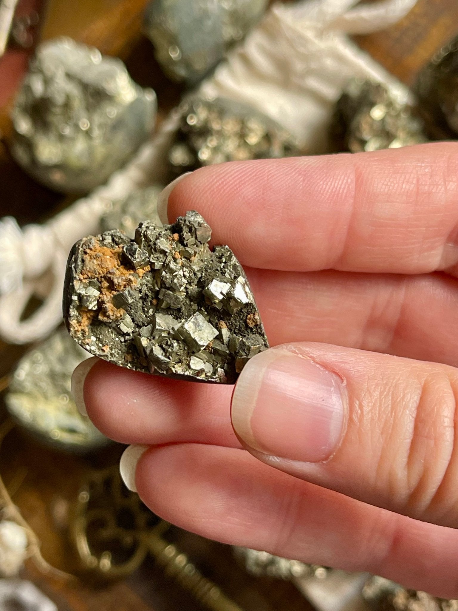 pyrite stones | partially tumbled - lil shop of light & love