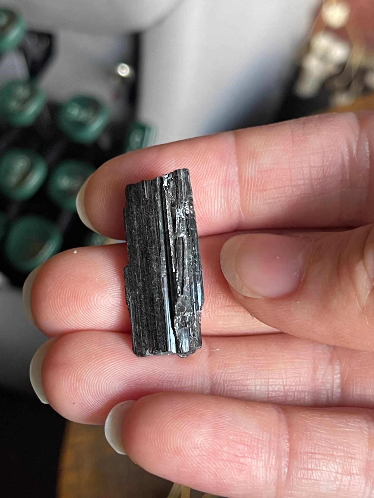 raw black tourmaline stones - lil shop of light & love