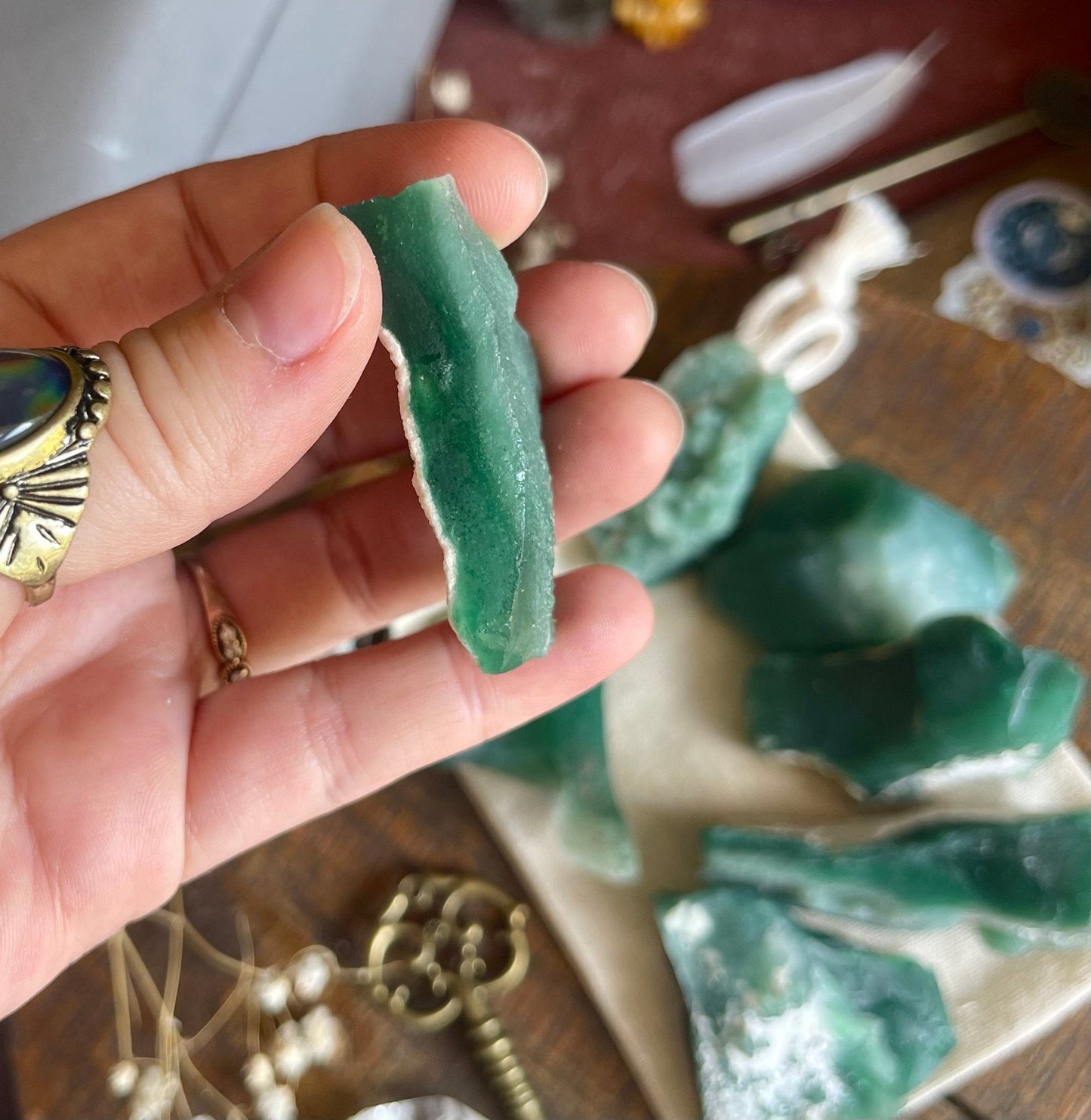 raw chrome chalcedony stones (mtorolite) - Lil Shop of Light & Love