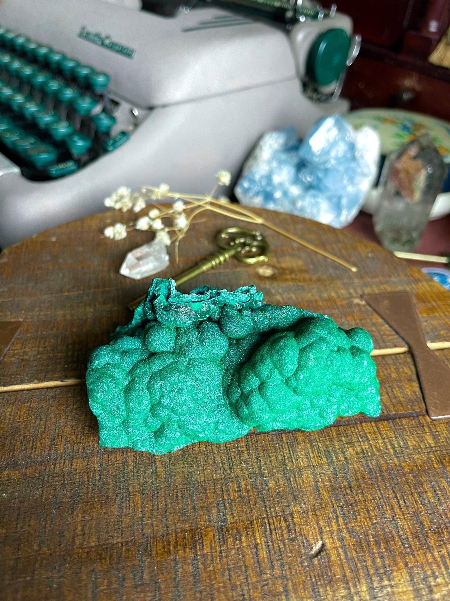 raw malachite with chrysocolla - lil shop of light & love