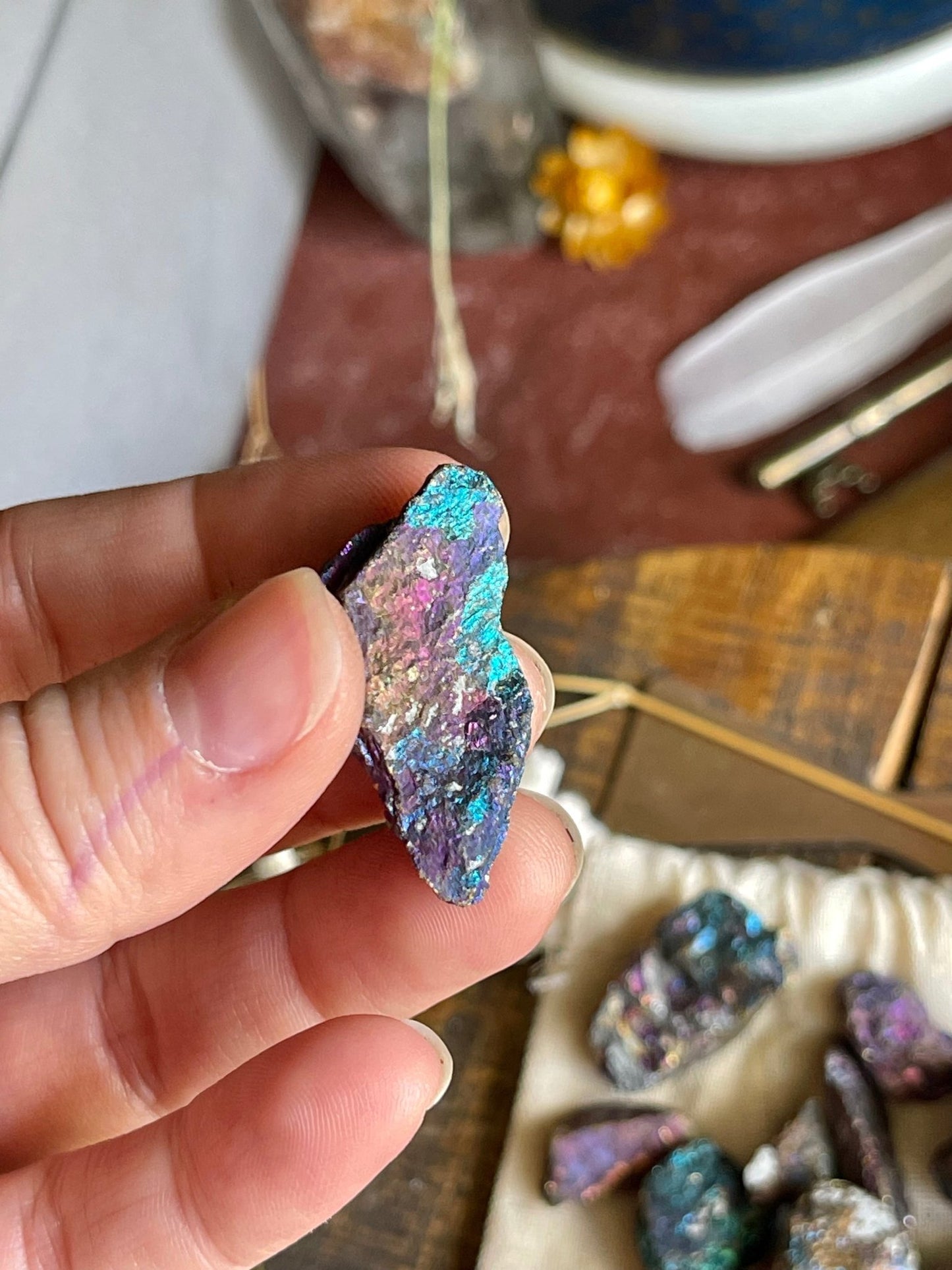 raw peacock ore (bornite) stones - lil shop of light & love