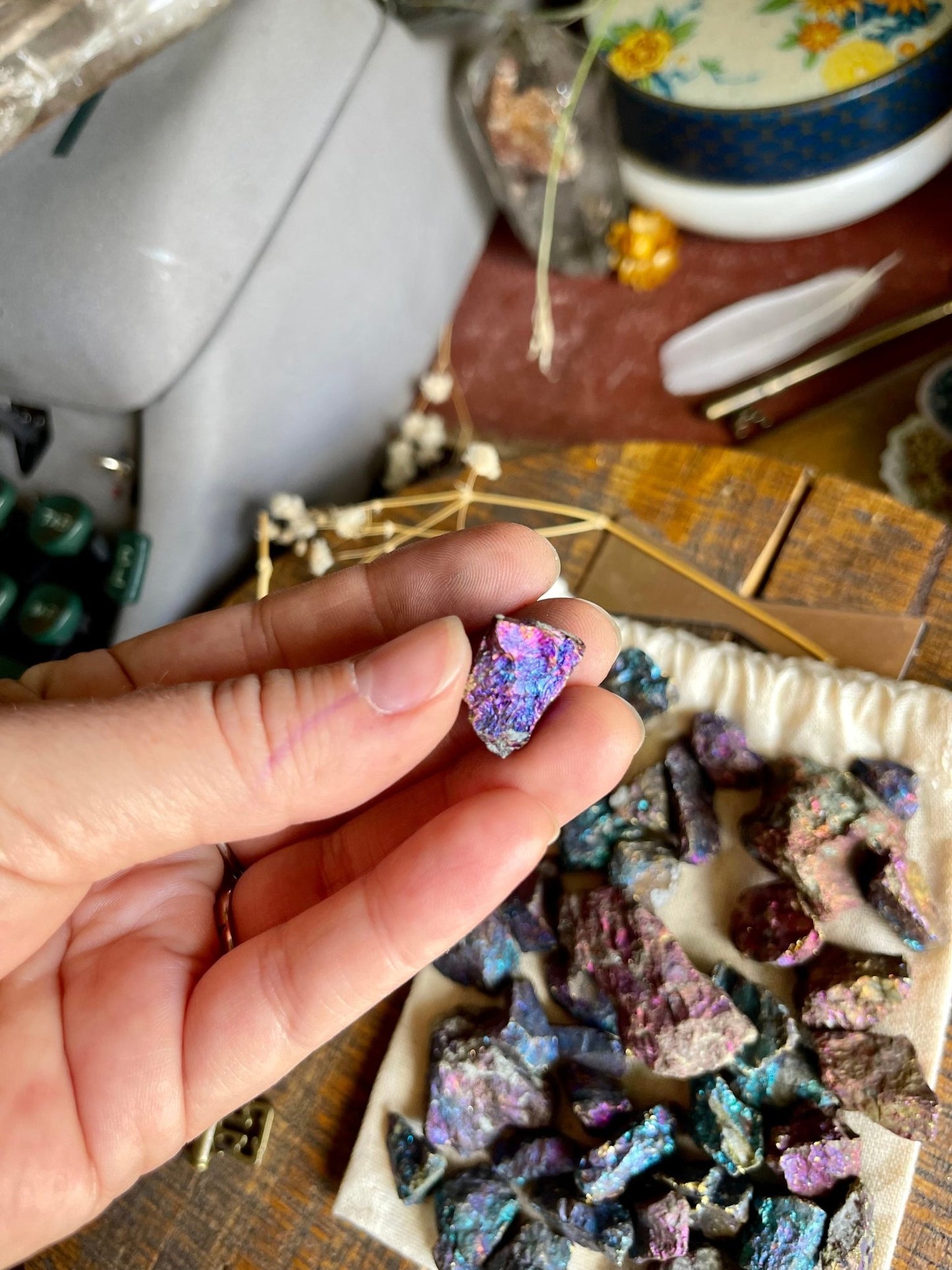 raw peacock ore (bornite) stones - lil shop of light & love