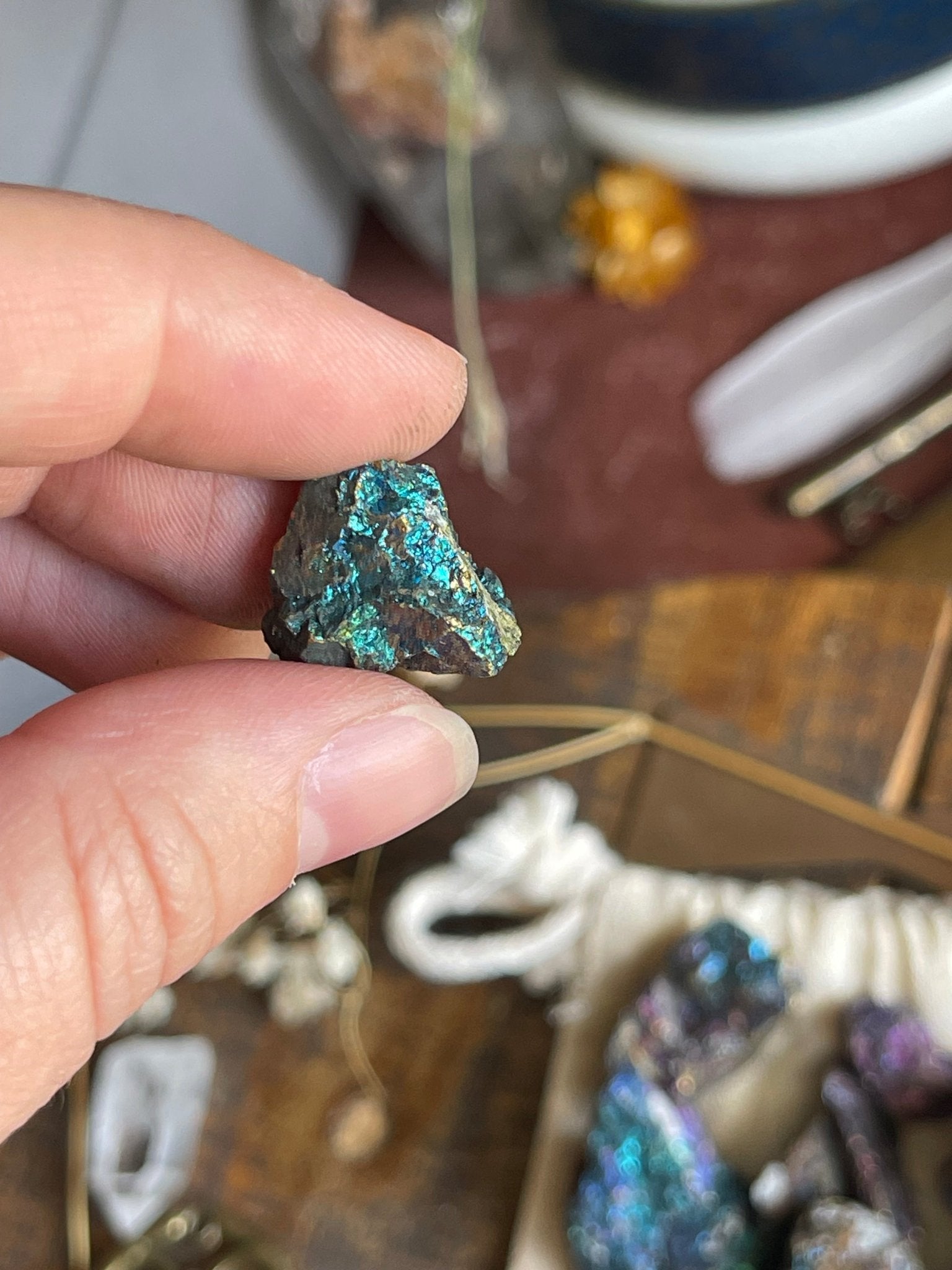 raw peacock ore (bornite) stones - lil shop of light & love