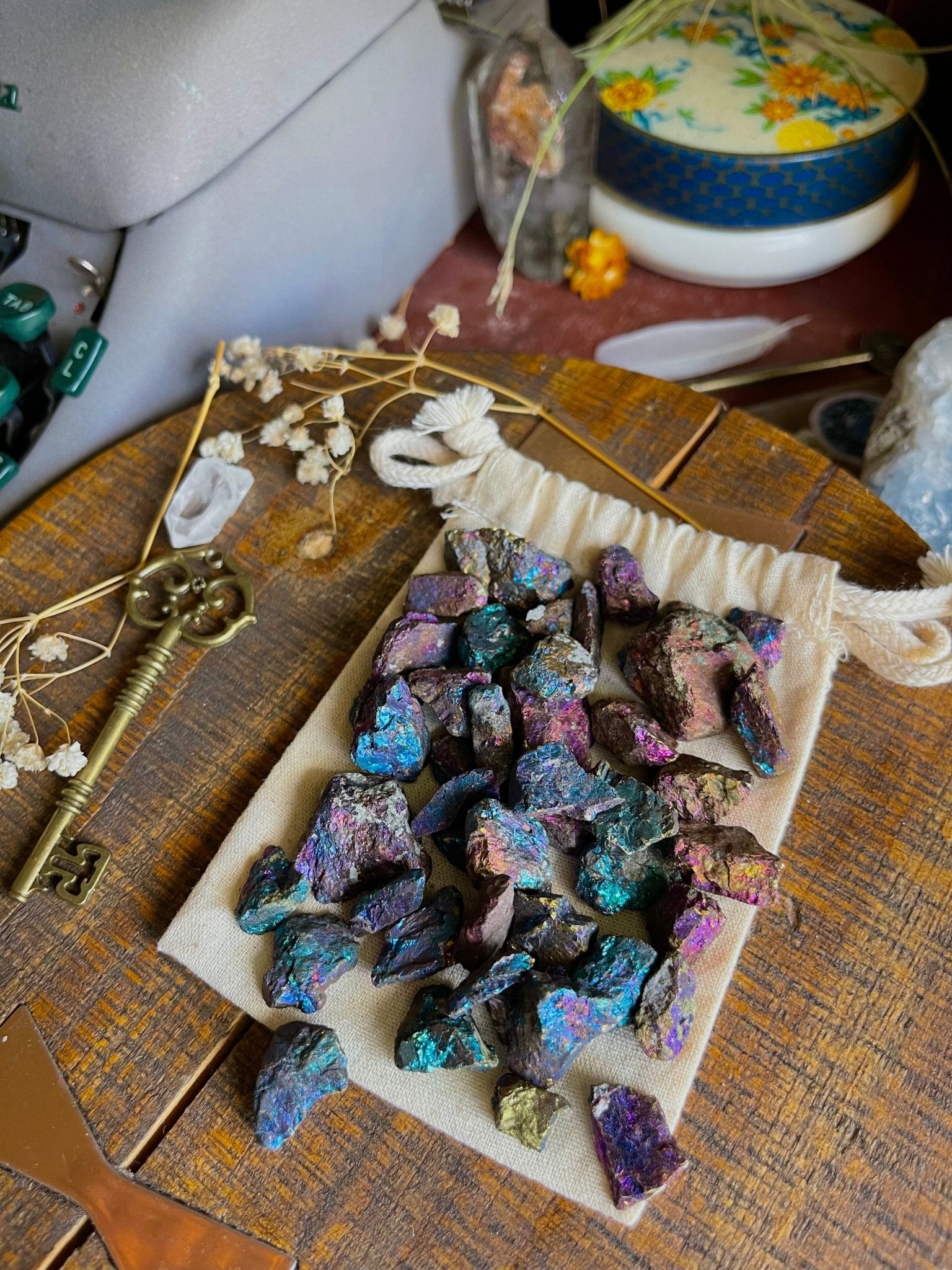 raw peacock ore (bornite) stones - lil shop of light & love