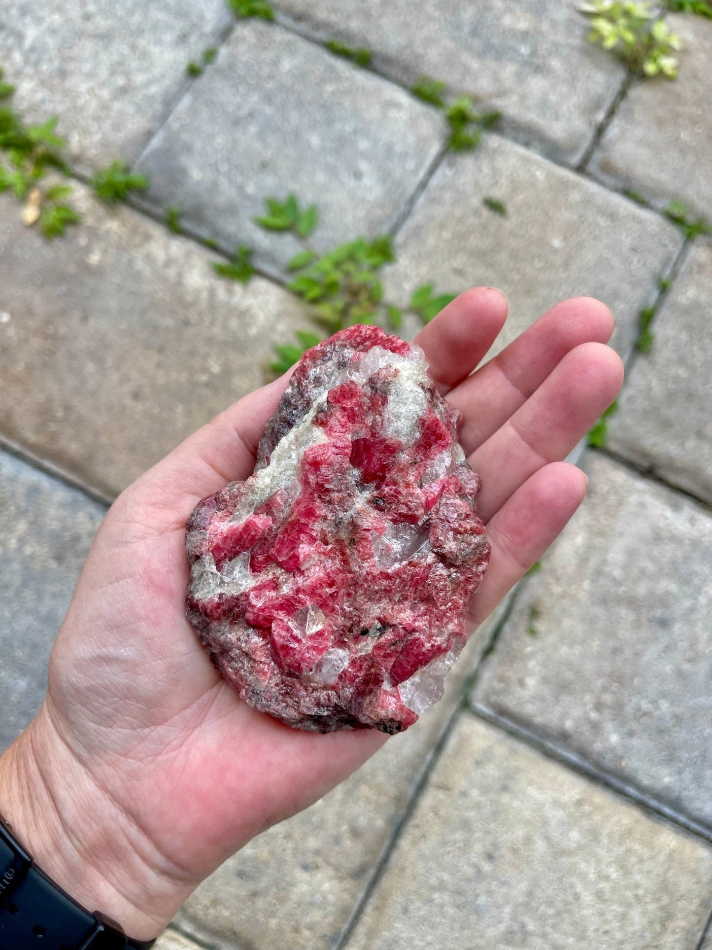 raw rhodonite stone - lil shop of light & love