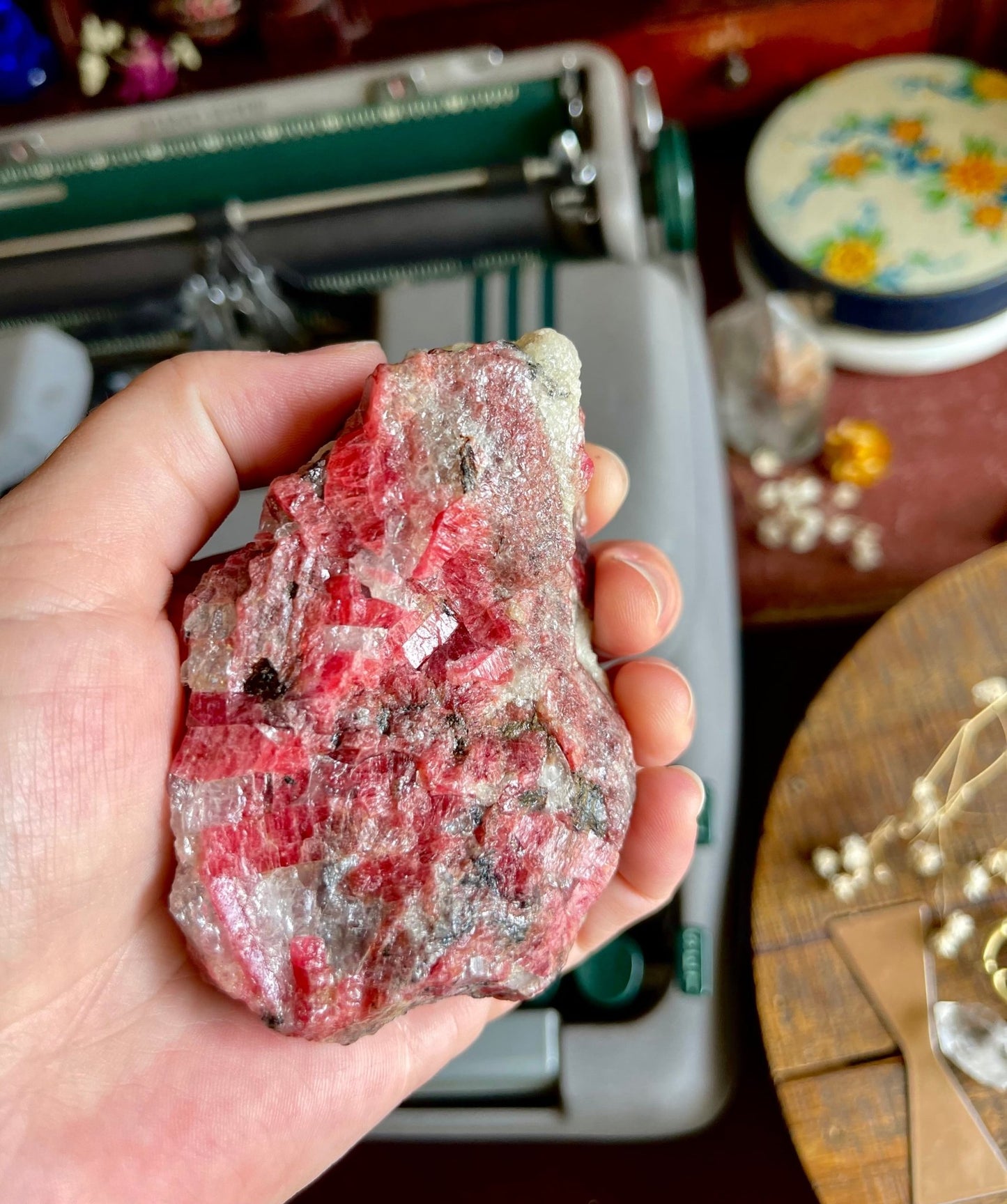 raw rhodonite stone - lil shop of light & love