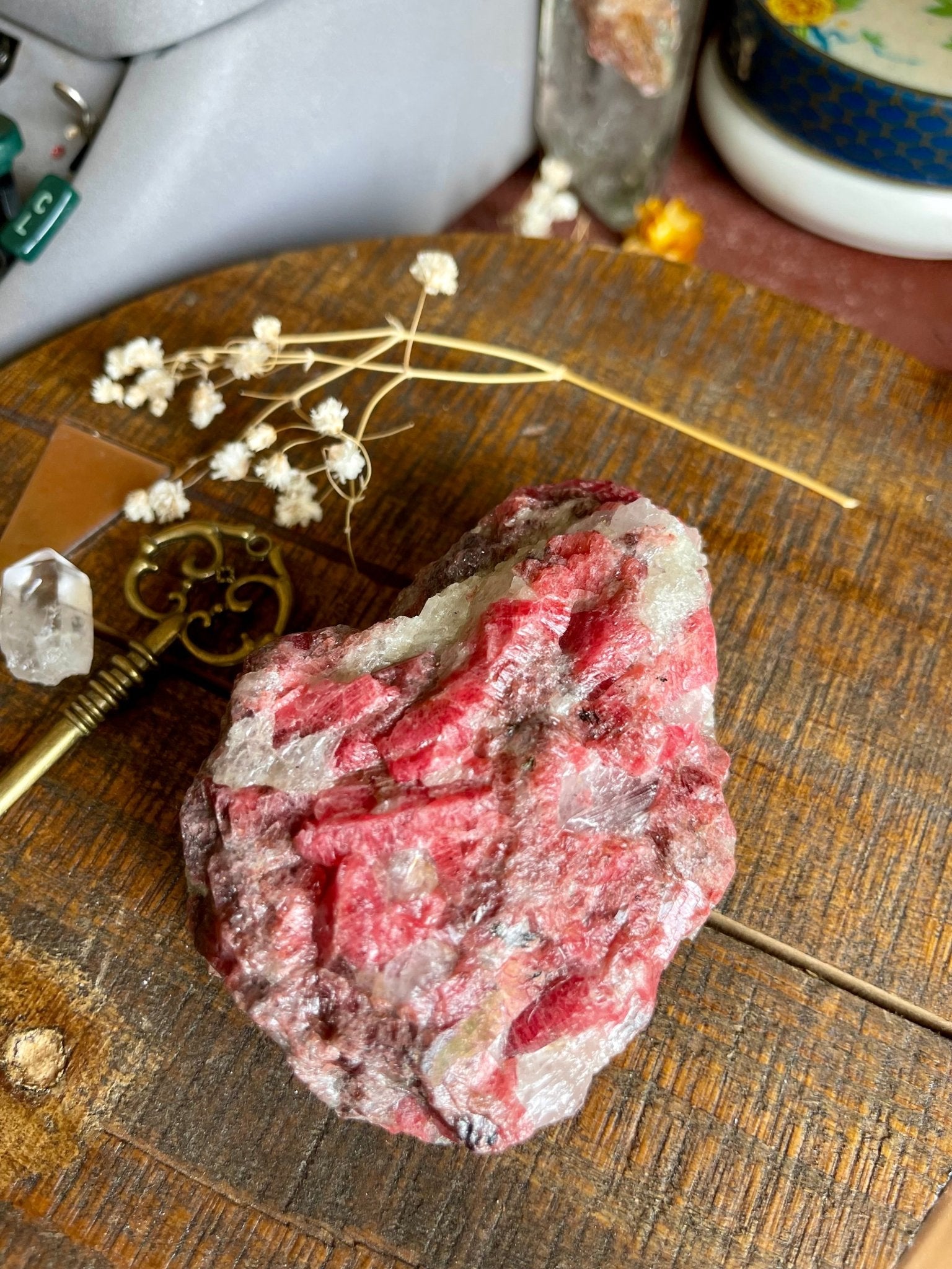 raw rhodonite stone - lil shop of light & love