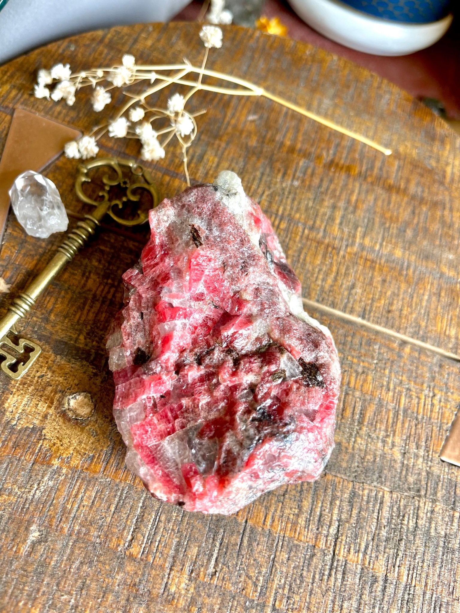 raw rhodonite stone - lil shop of light & love