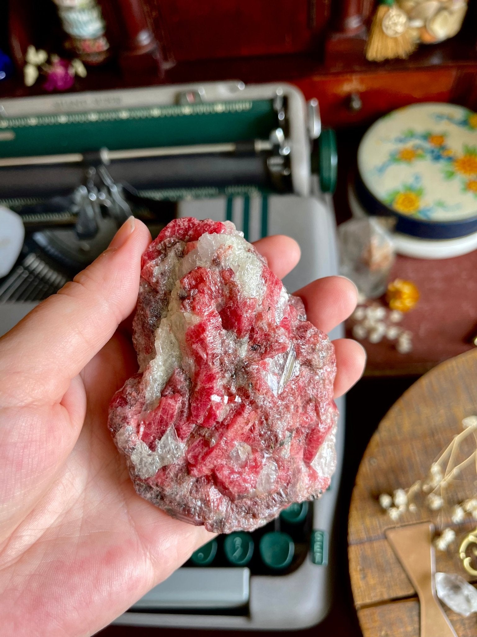 raw rhodonite stone - lil shop of light & love