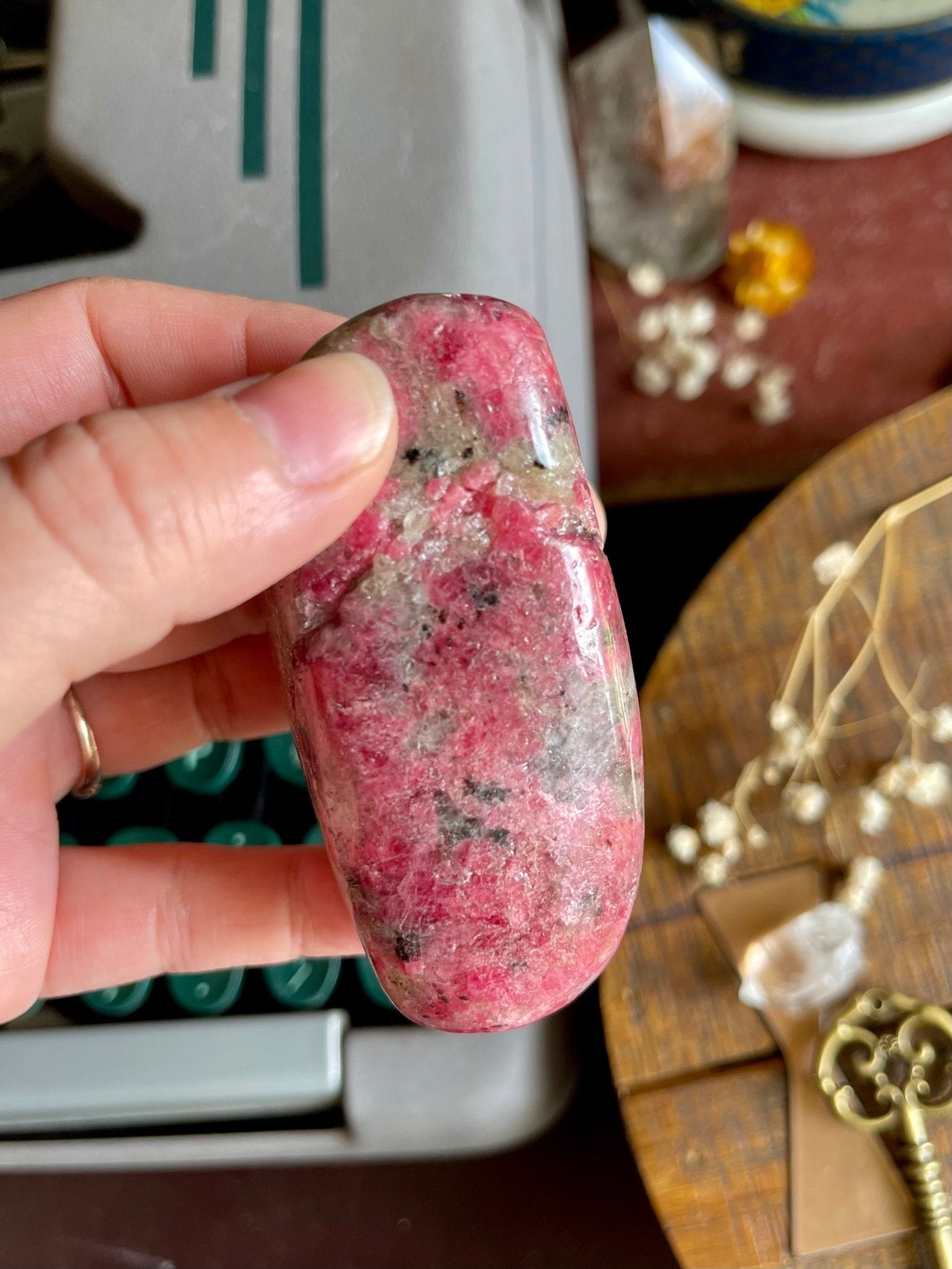 rhodonite polished free form - lil shop of light & love