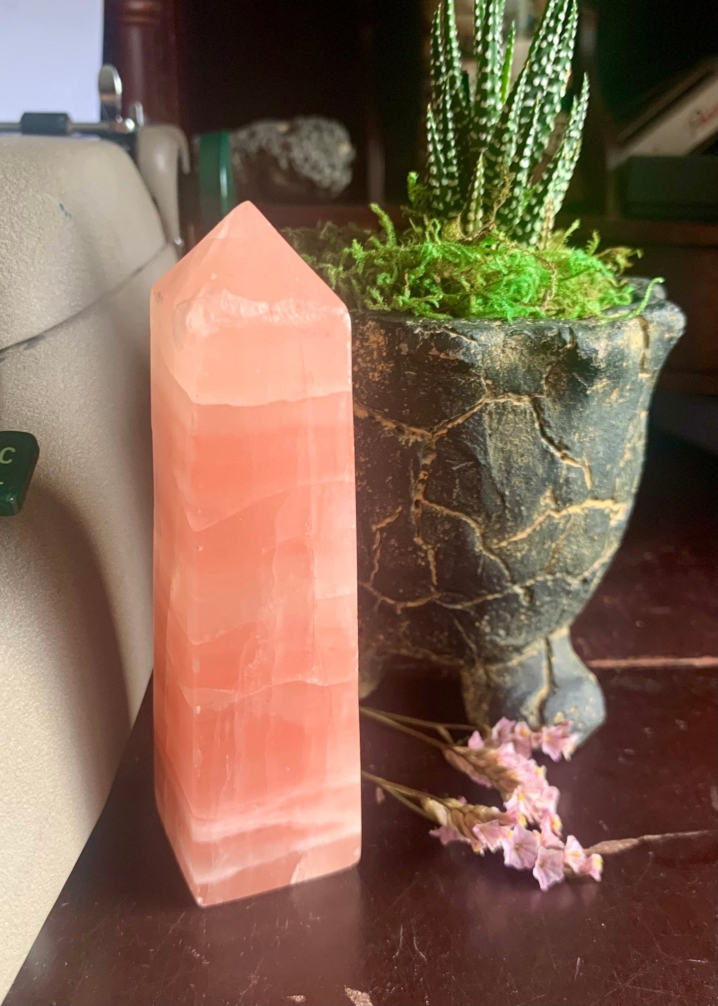 rose calcite towers - lil shop of light & love