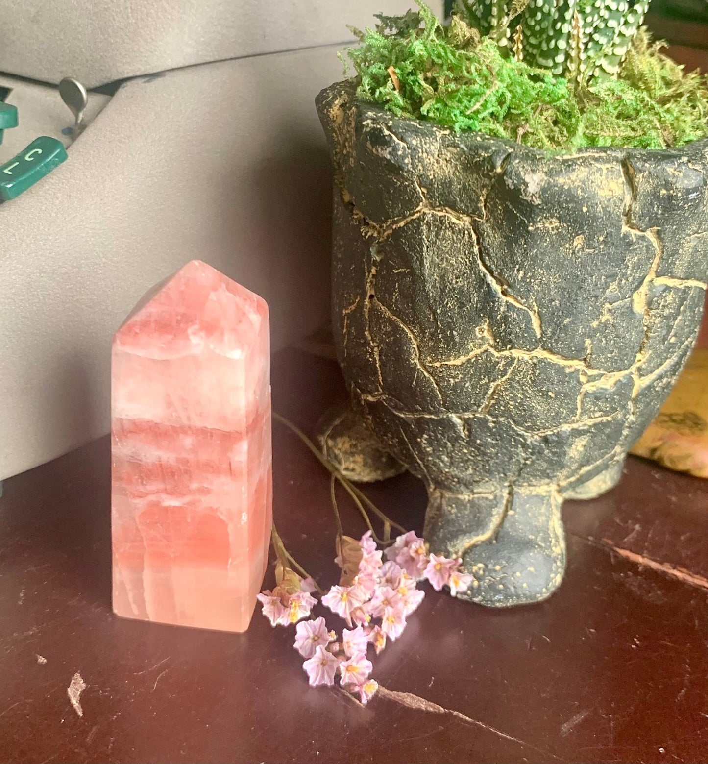 rose calcite towers - lil shop of light & love