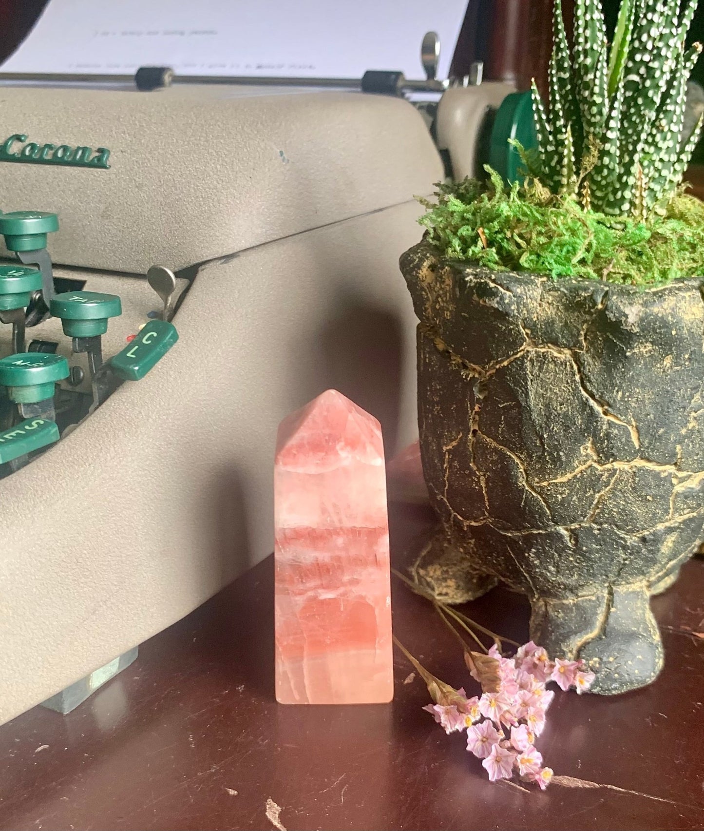 rose calcite towers - lil shop of light & love