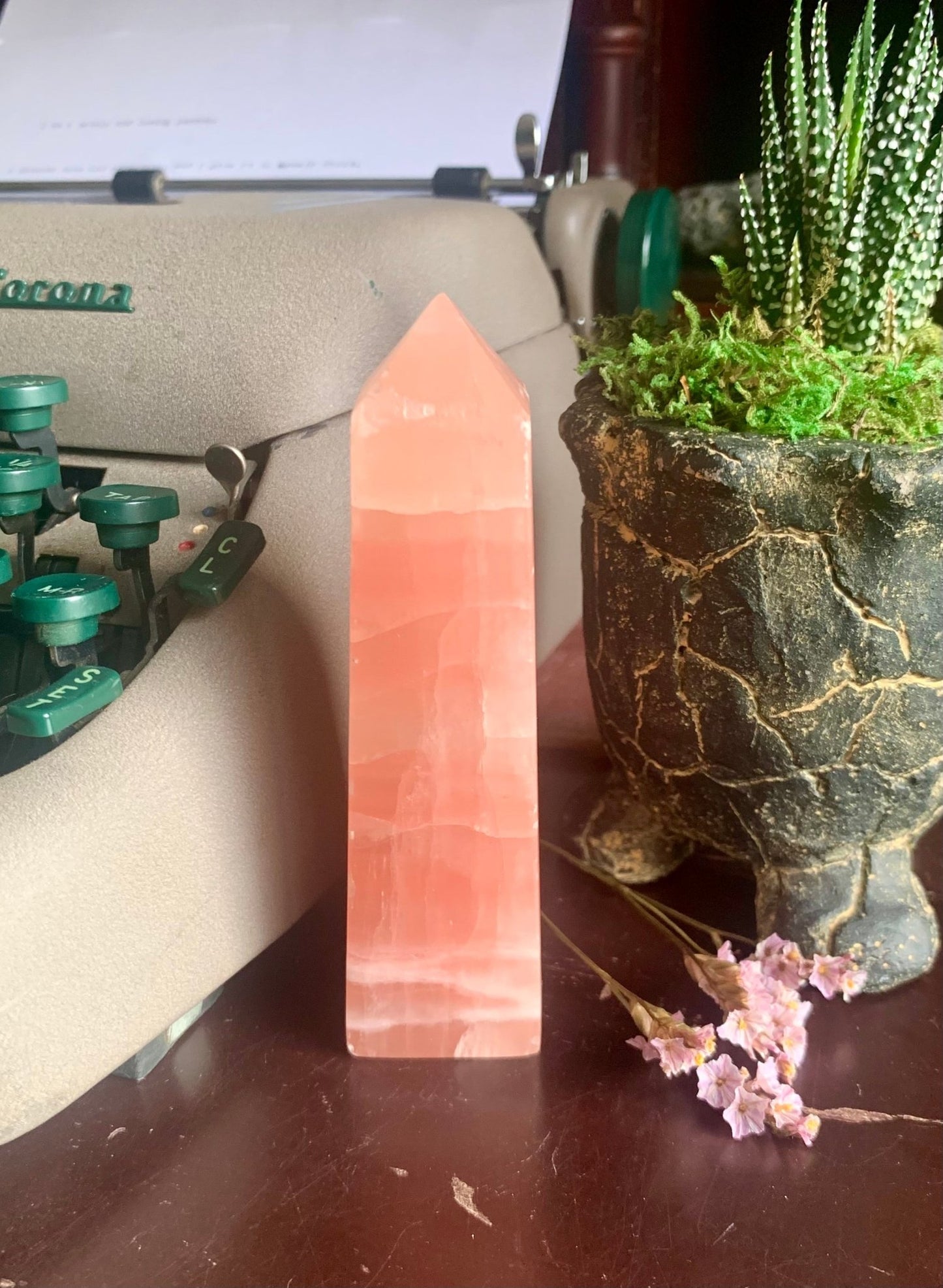 rose calcite towers - lil shop of light & love