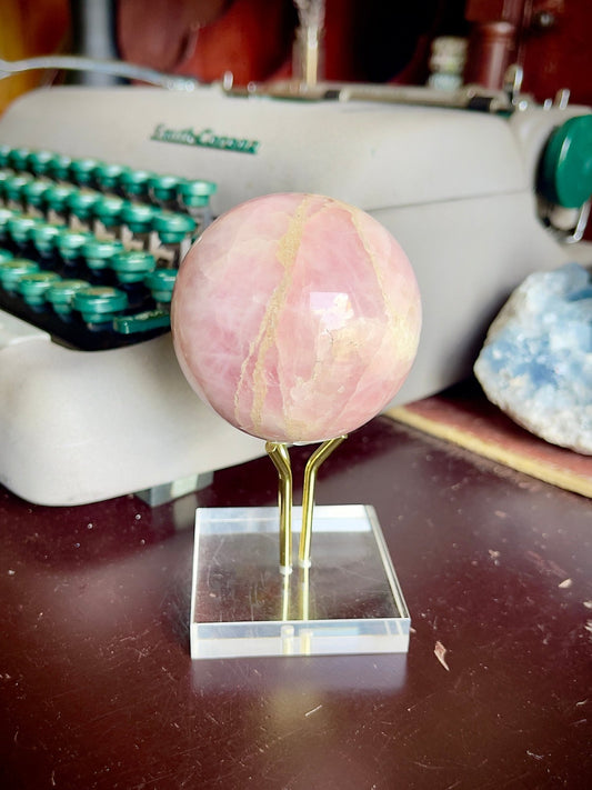 rose quartz sphere - lil shop of light & love