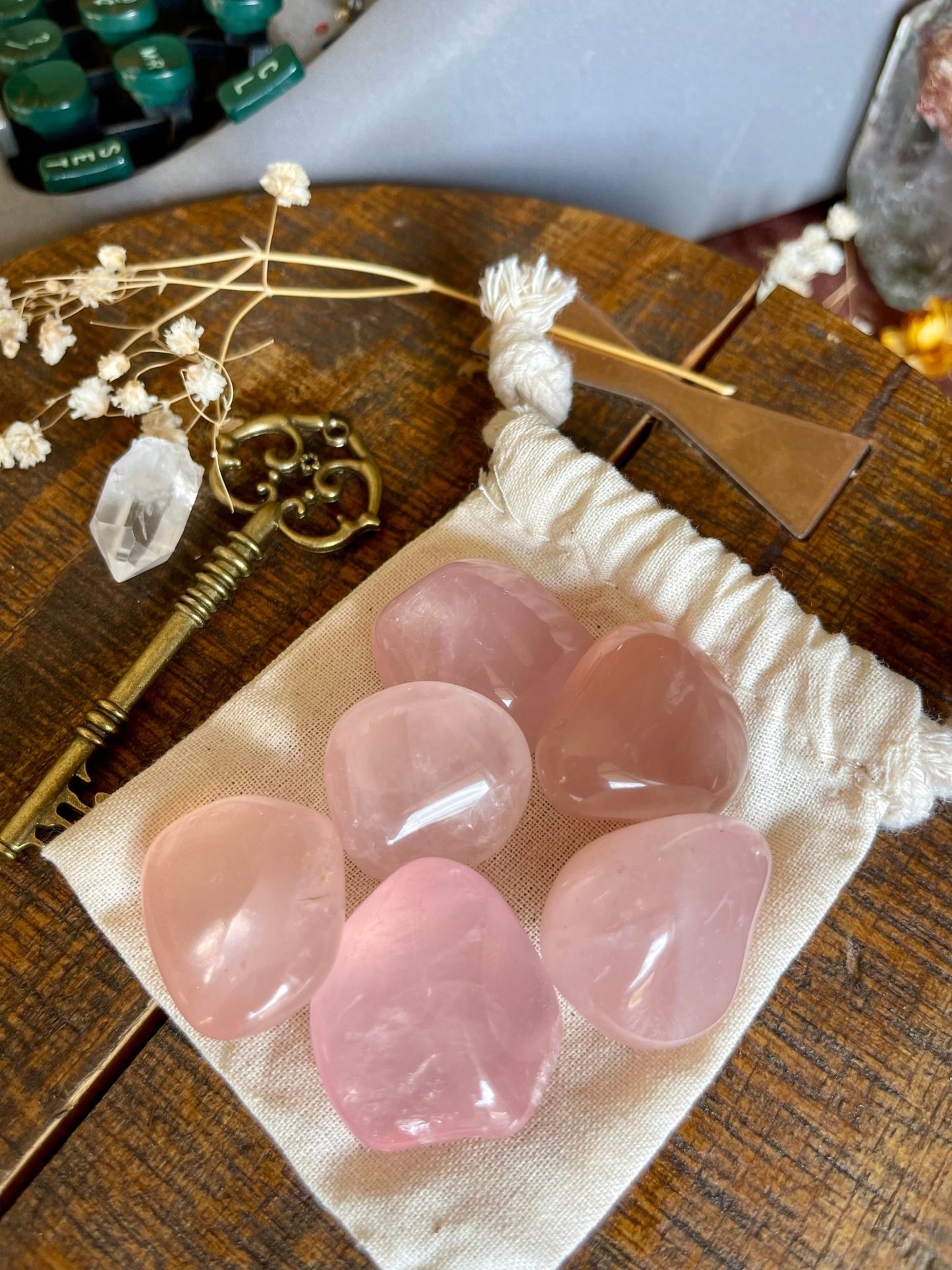 rose quartz | tumbled - lil shop of light & love