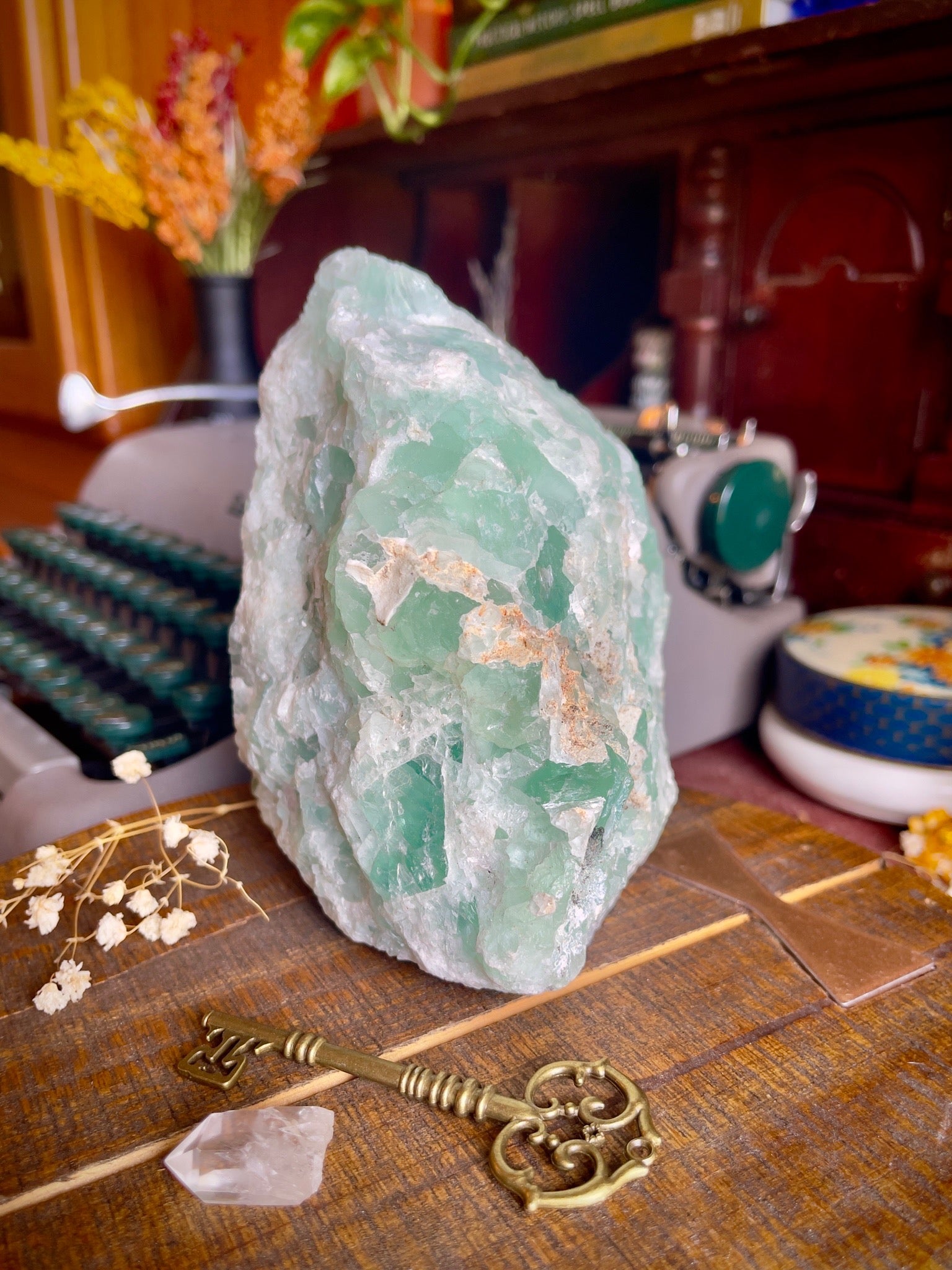 rough green fluorite - lil shop of light & love