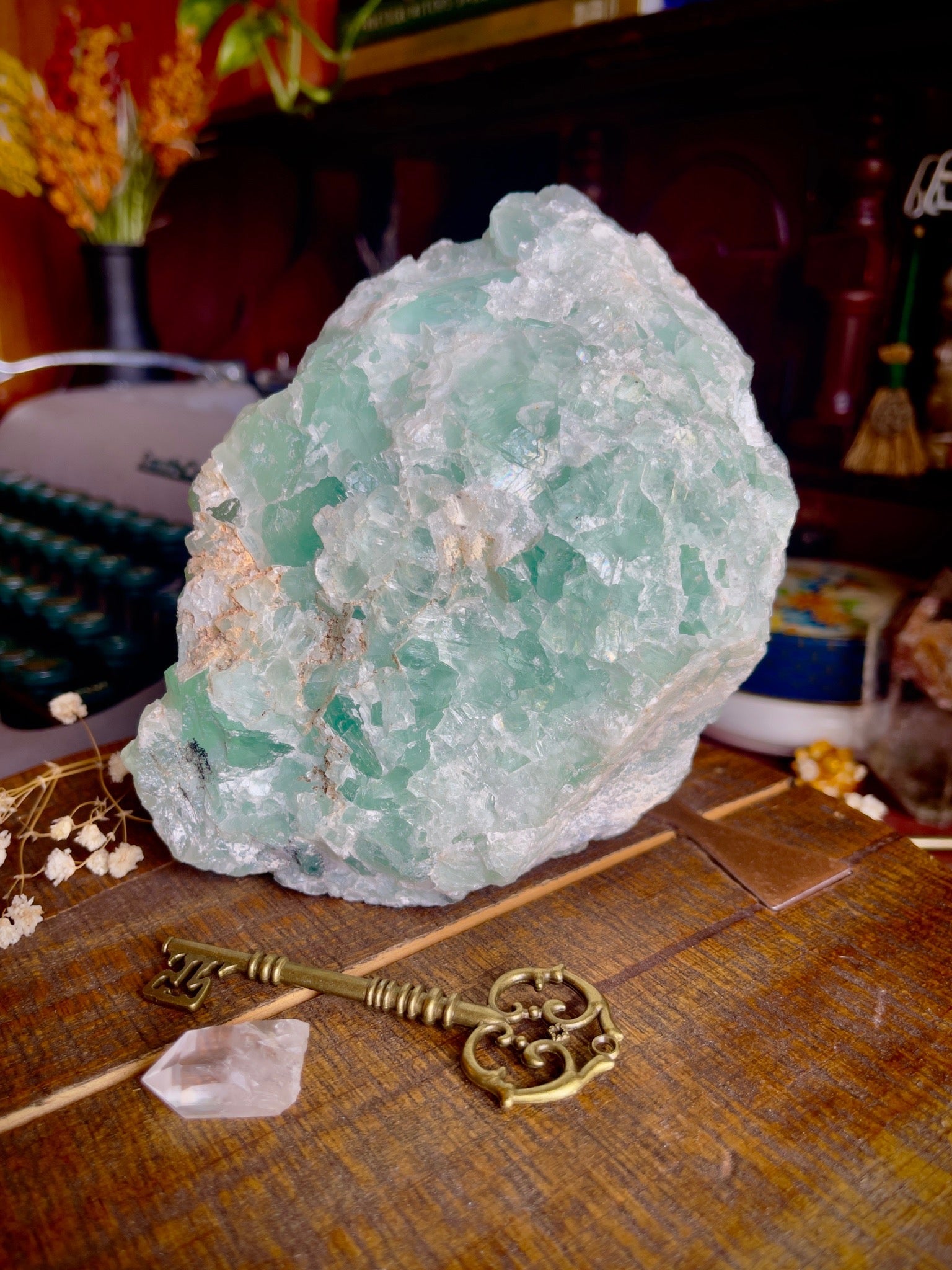 rough green fluorite - lil shop of light & love