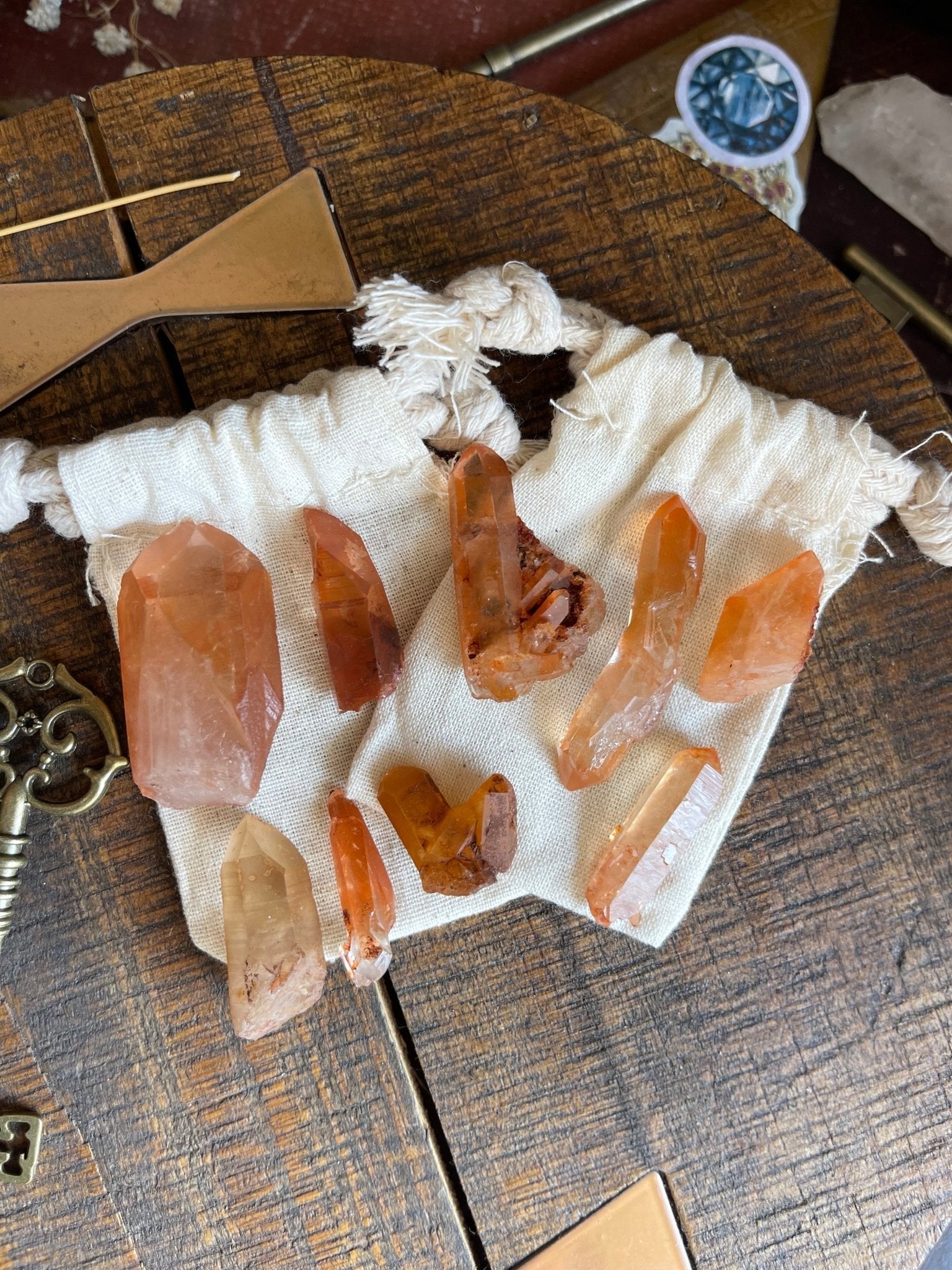 tangerine quartz points - Lil Shop of Light & Love