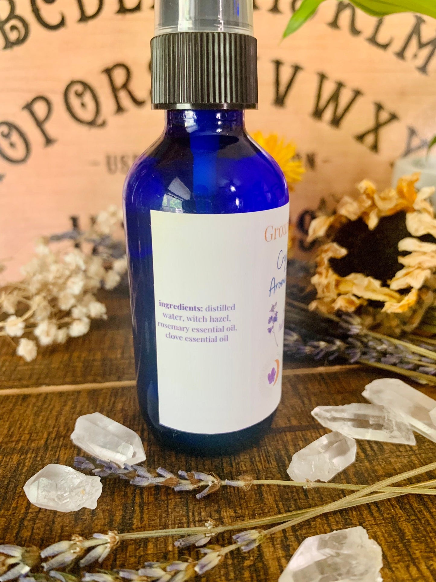 ground & cleanse crystal-infused aromatherapy mist - Lil Shop of Light & Love