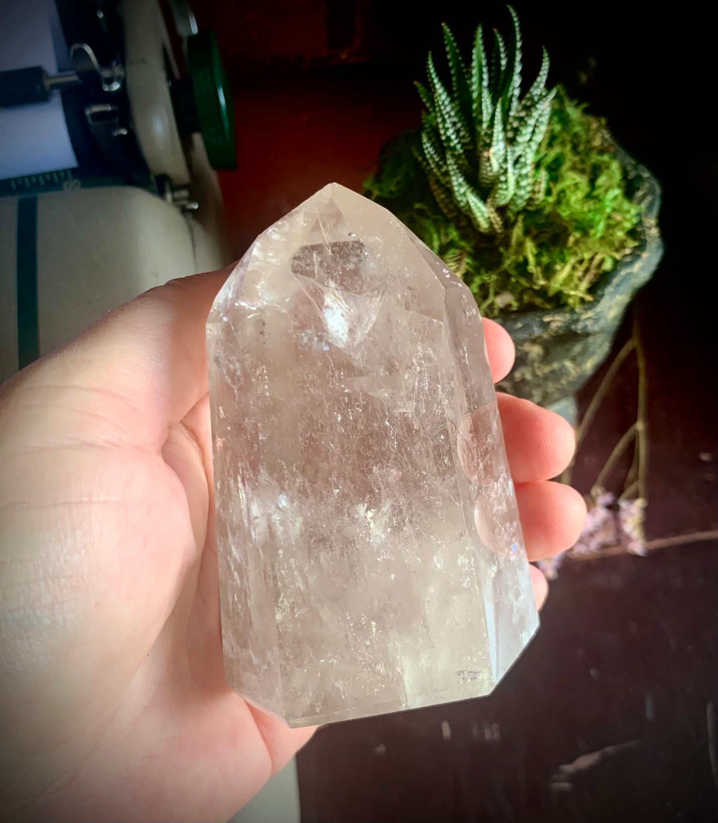 clear quartz cut base points