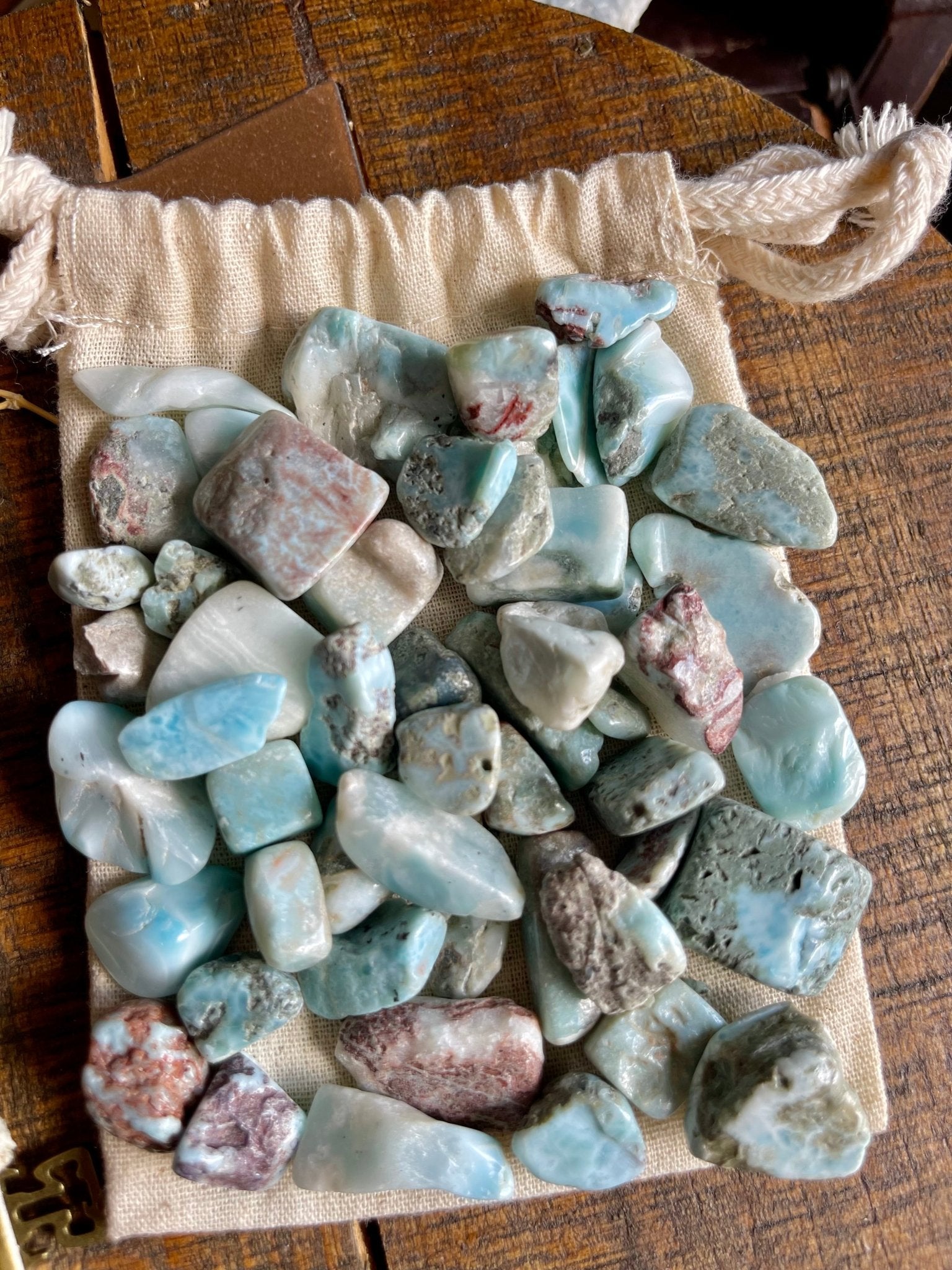 larimar stones | tumbled - lil shop of light & love