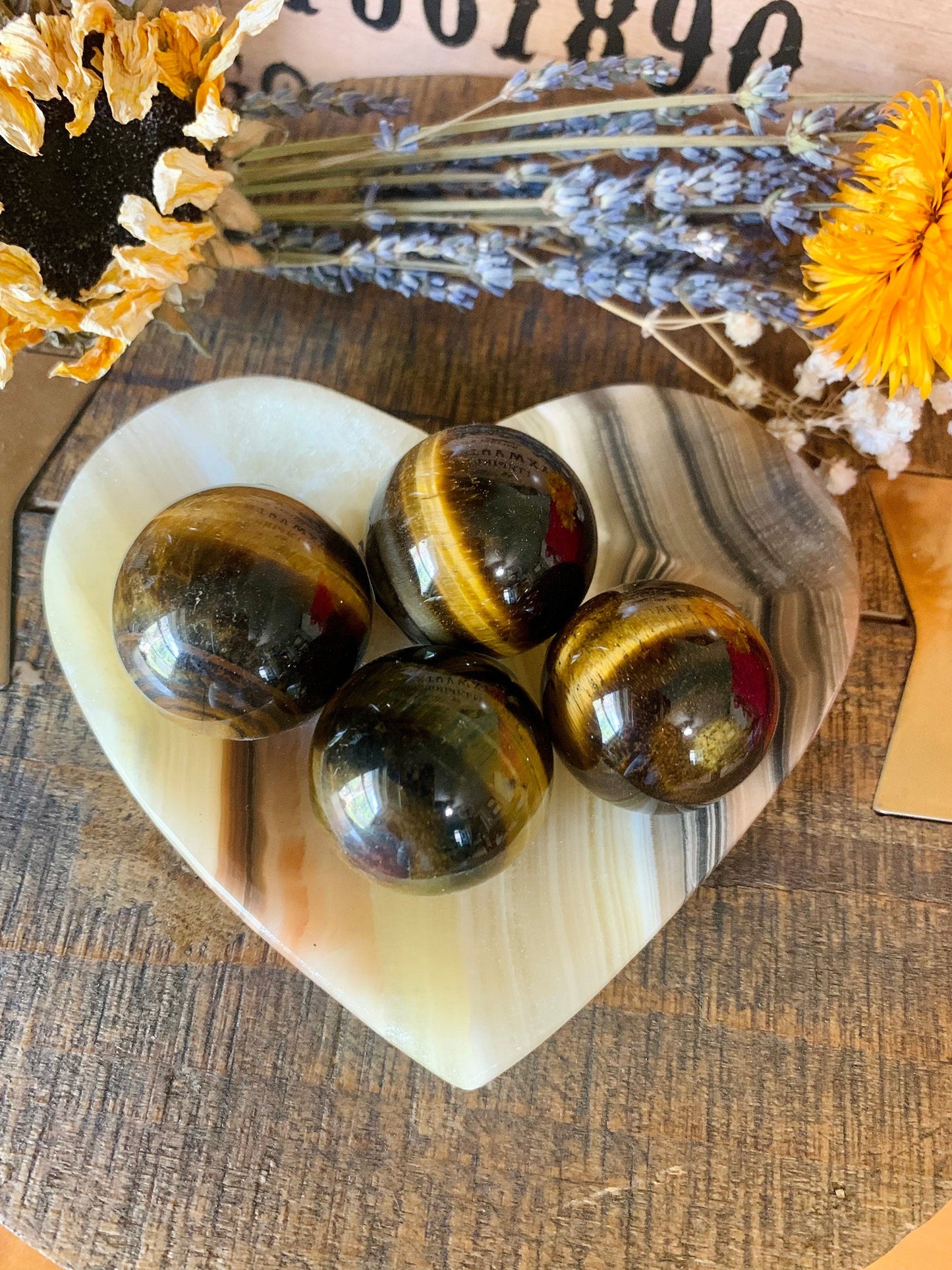 tiger’s eye spheres - Lil Shop of Light & Love