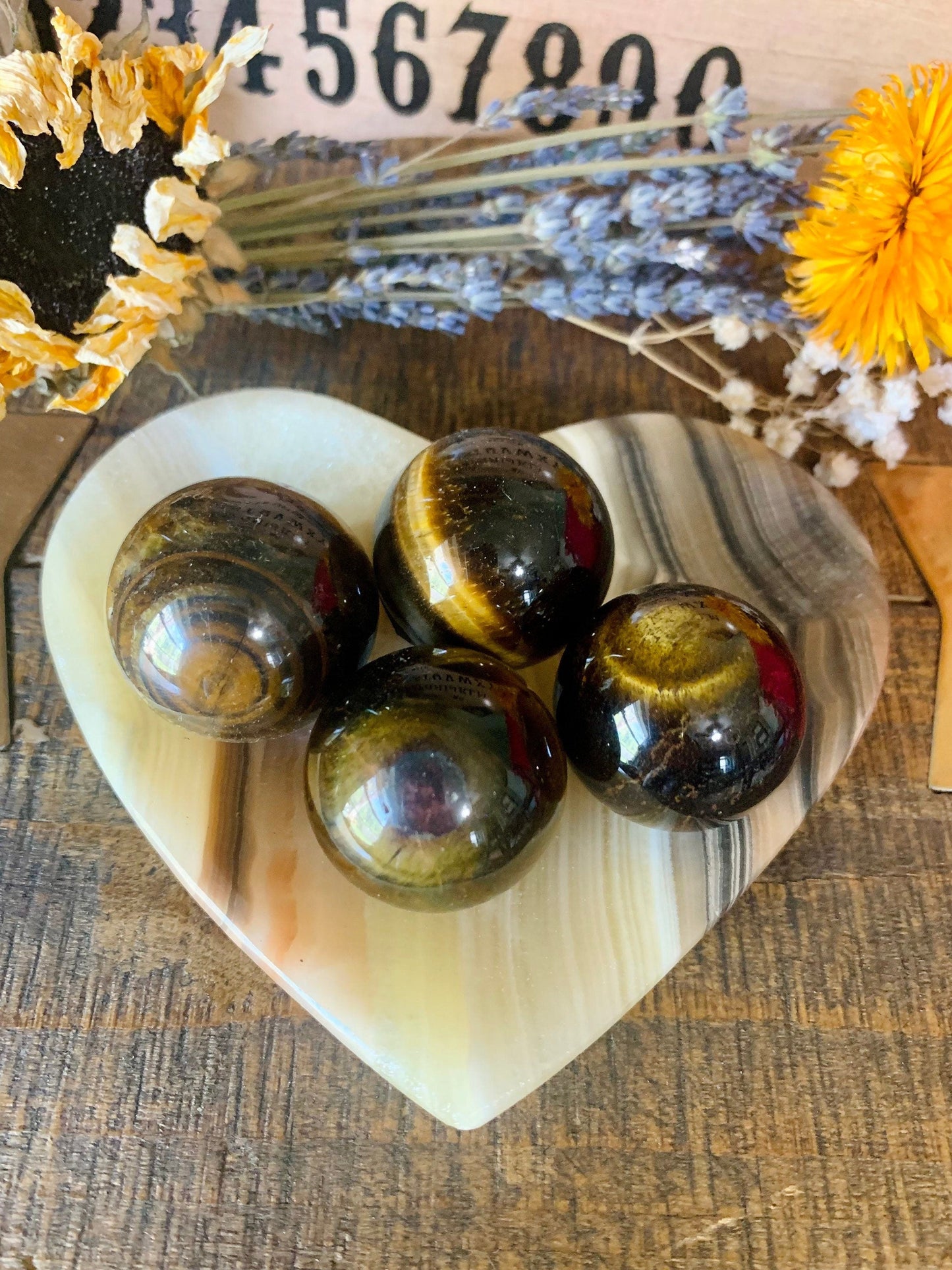 tiger’s eye spheres - Lil Shop of Light & Love